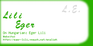 lili eger business card